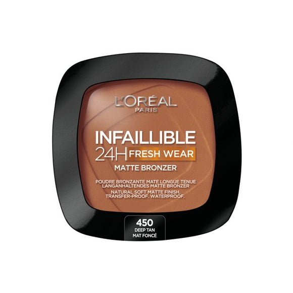 L'Oreal Infaillible 24H Fresh Wear Matte Bronzer - 450 Deep Tan