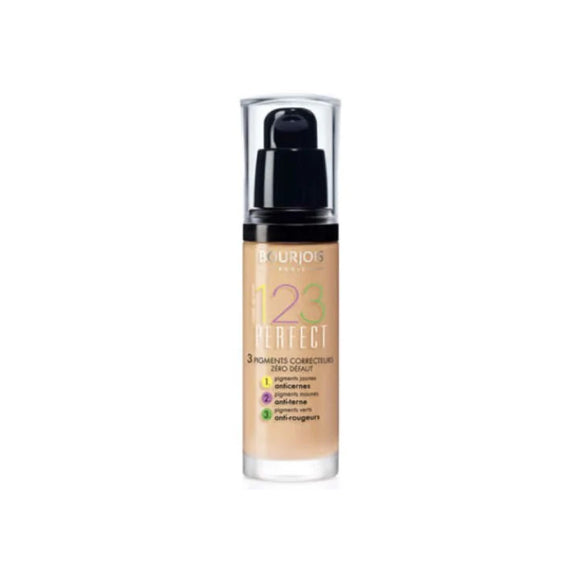 Bourjois 123 Perfect Foundation Flawless Complexion Up To 16Hr - 55 Dark Beige