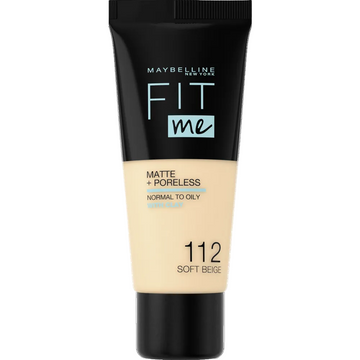 Maybelline Fit Me Matte + Poreless Foundation - 112 Soft Beige