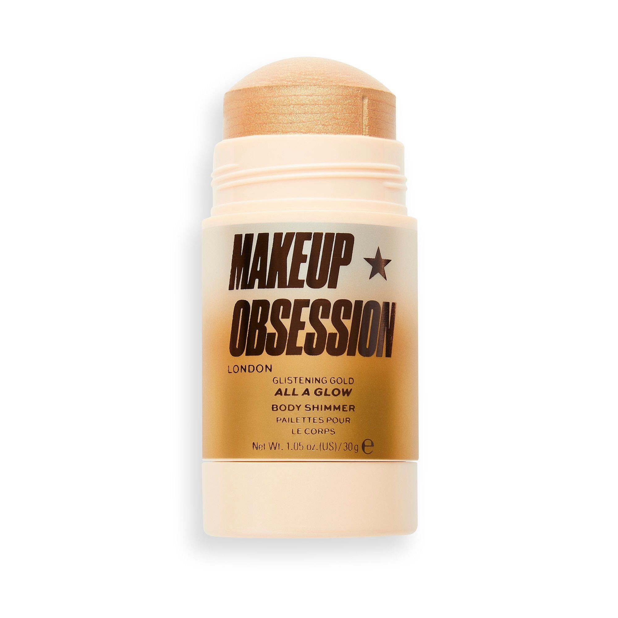 Iluminator - Makeup Obsession All A Glow Highlighter Shimmer Stick  Glistening Gold - 30g