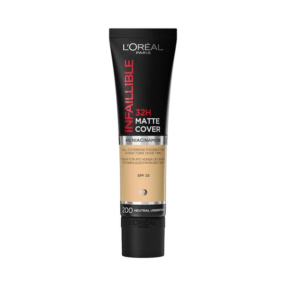 L'Oreal Paris Infallible 32H Matte Cover Foundation - 200 Neutral Undertone
