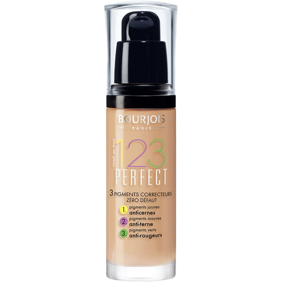 Bourjois 123 Perfect Foundation Flawless Complexion Up To 16Hr - 53 Light Beige