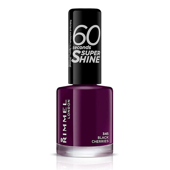 Rimmel 60 Seconds Super Shine Nail Polish - 345 Black Cherries