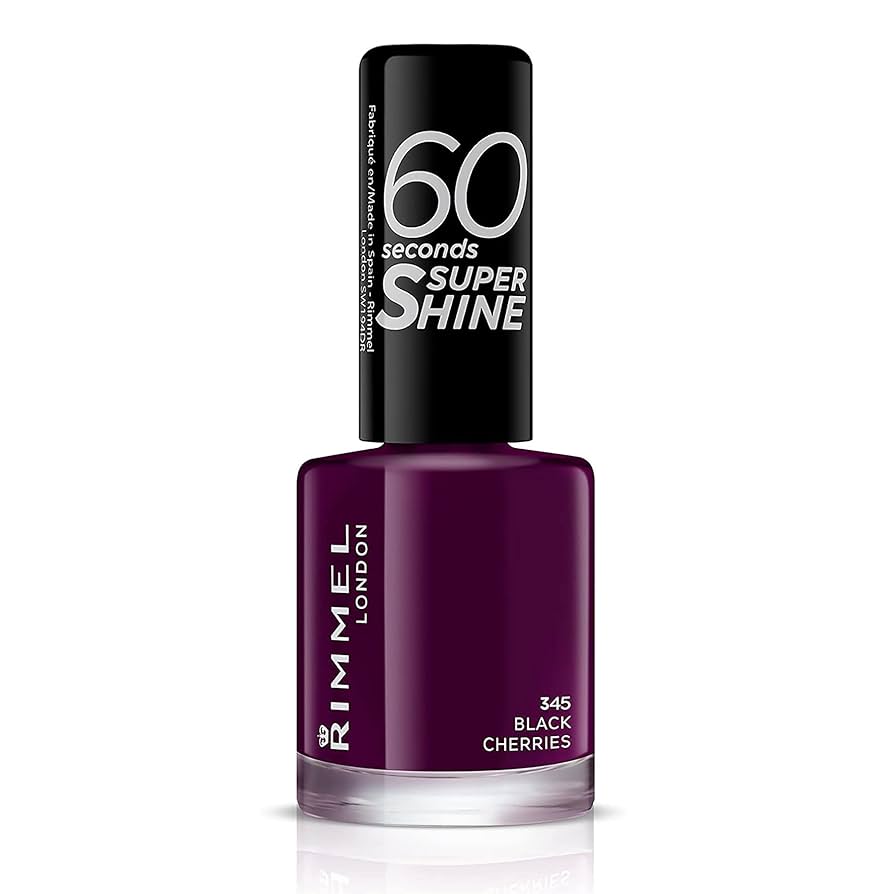 Rimmel 60 Seconds Super Shine Nail Polish - 345 Black Cherries