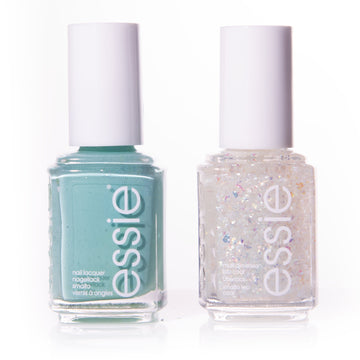 Essie Colour & Shimmering Top Coat Nail Polish - Mint Candy Apple Sparkle On Top