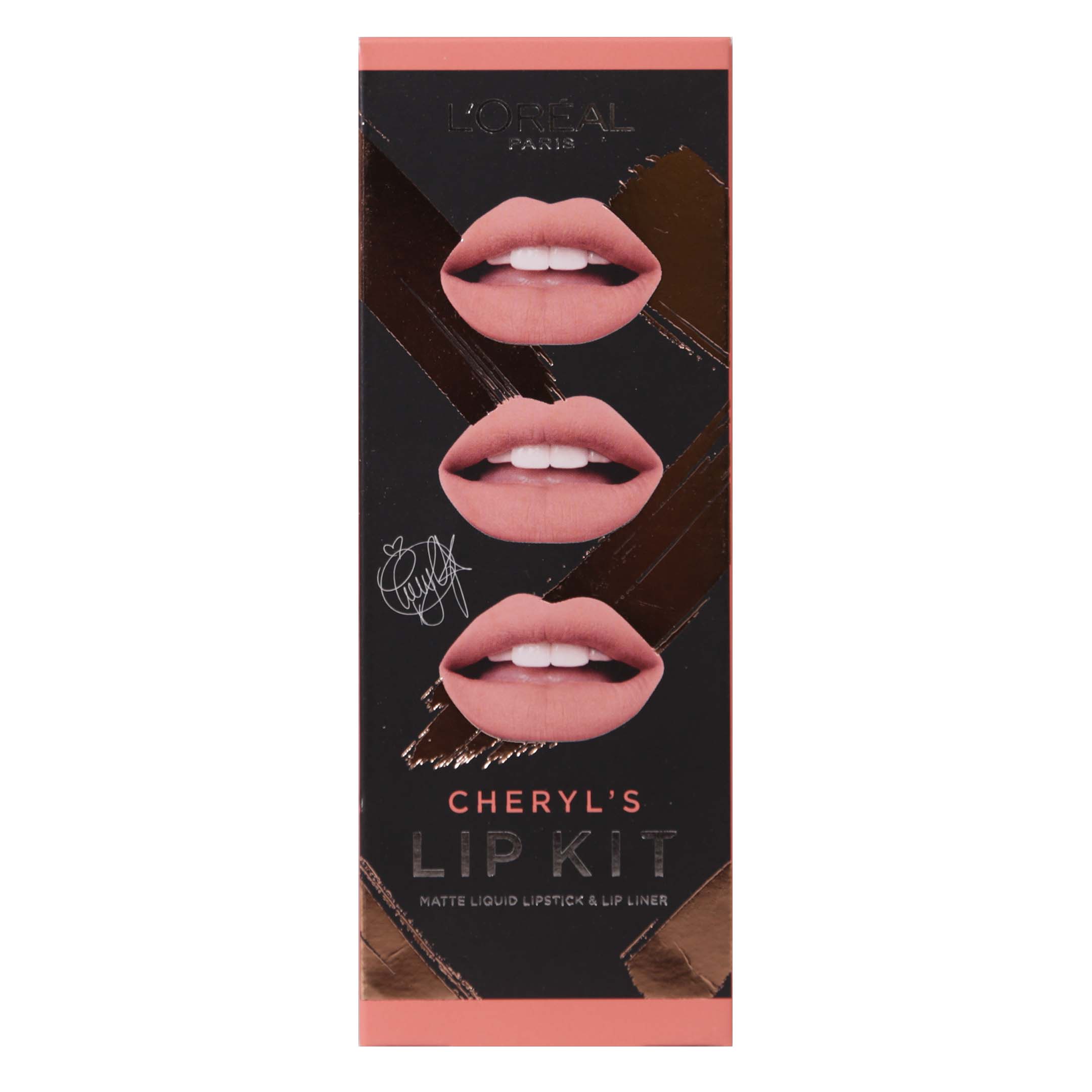 L'Oreal Paris Cheryl's Lip Kit Matte Liquid Lipstick & Lip Liner - Paint it Peach