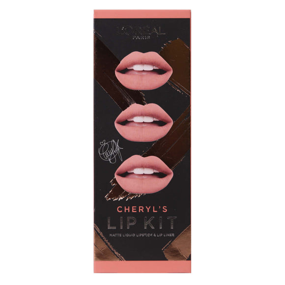 L'Oreal Paris Cheryl's Lip Kit Matte Liquid Lipstick & Lip Liner - Paint it Peach