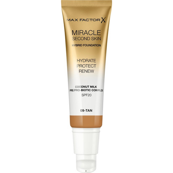 Max Factor Miracle Second Skin Hybrid Foundation - 09 Tan