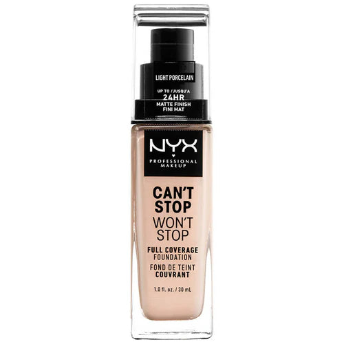 NYX Can't Stop Won't Stop Full Coverage Foundation - 1.3 Light Porcelain
