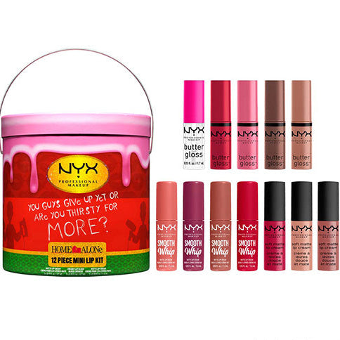 NYX Home Alone 12 Piece Mini Lip Kit Can