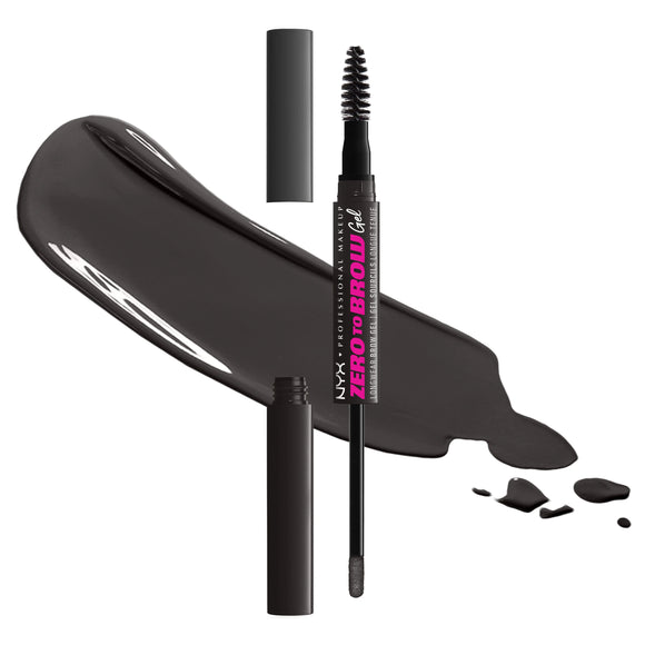 NYX Zero To Brow Longwear Waterproof  Eyebrow Gel  - 08 Black