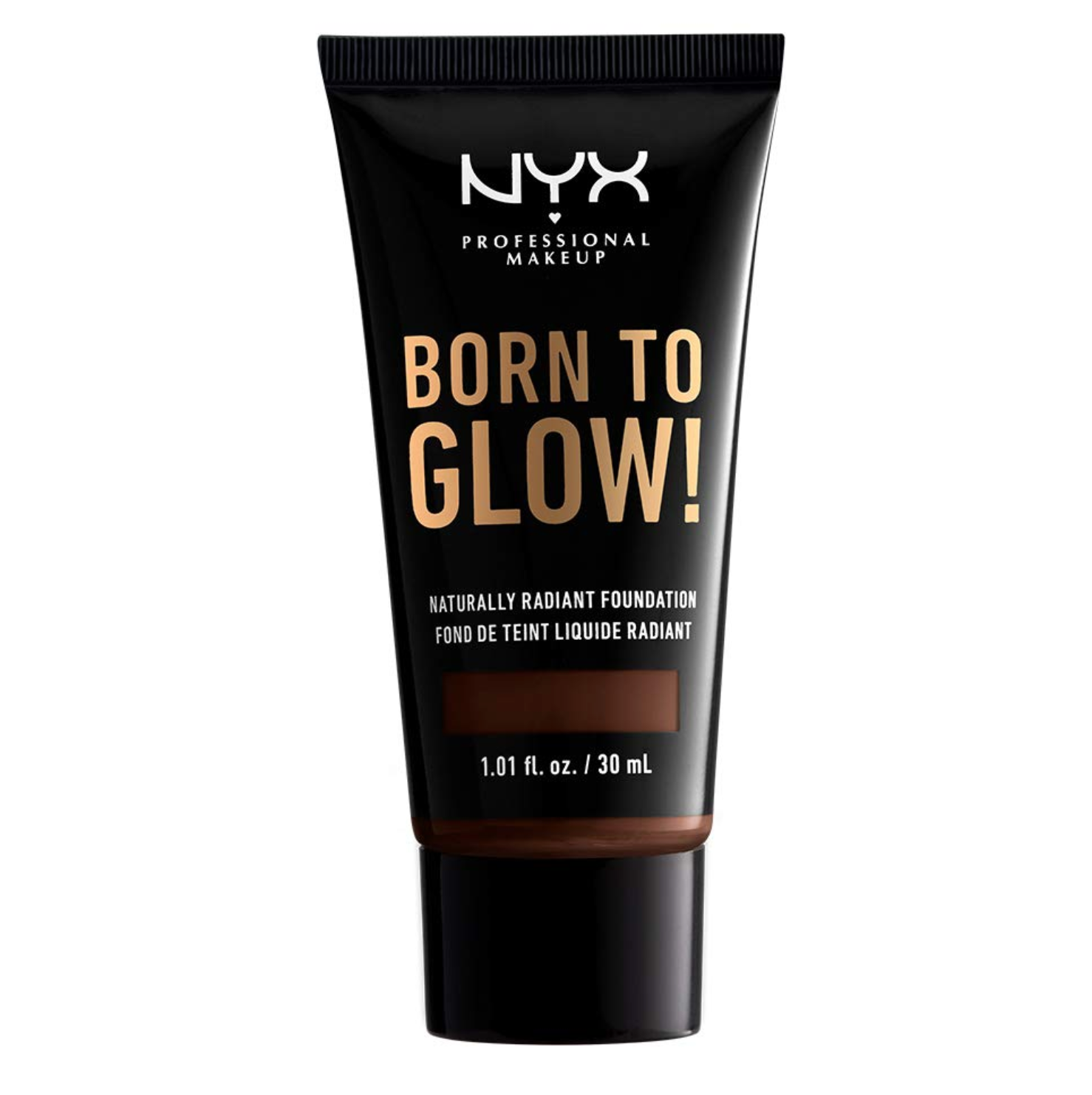 NYX Professional Makeup Born To Glow Naturally Radiant Foundation - 25 Deep Ebony