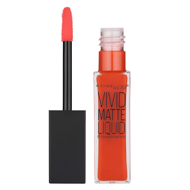 Maybelline Vivid Matte Liquid Lip Gloss - 25 Orange Shot - 0