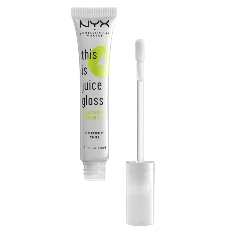 NYX This Is Juice Gloss Electrolyte Infused Color 01 Coconut Chill