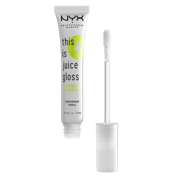 NYX This Is Juice Gloss Electrolyte Infused Color 01 Coconut Chill