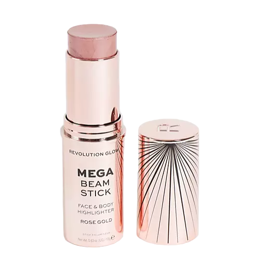 Revolution Glow Mega Beam Highlighter Stick - Rose Gold 18g