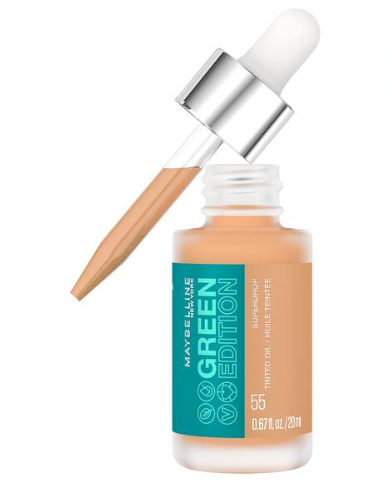Maybelline Green Edition Superdrop Tinted Dry Oil Liquid Foundation - 55