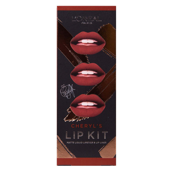 L'Oreal Paris Cheryl's Lip Kit Matte Liquid Lipstick & Lip Liner - Paint it Burgundy