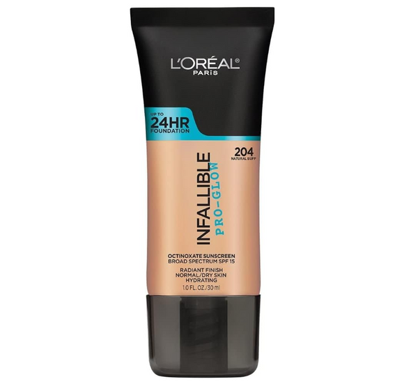 L'Oreal Infallible Pro Glow Foundation - 204 Natural Buff