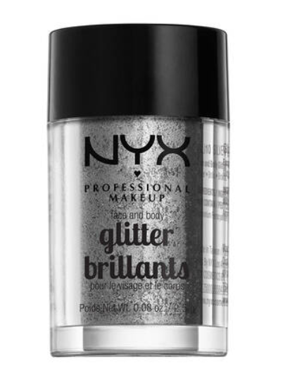 NYX Professional Makeup Face And Body Glitter Brilliants - 10 Silver