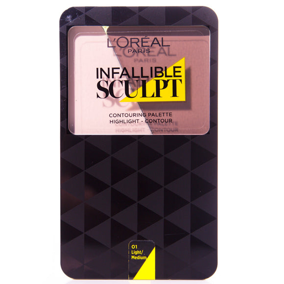 L'Oreal Infallible Sculpt Contouring & Highlight  Palette - 01 Light/Medium
