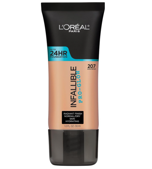 L'Oreal Face Pro-Glow Foundation - 207 Sand Beige