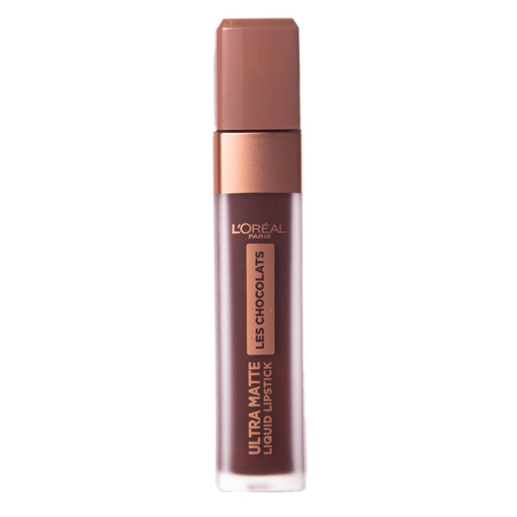 L'Oreal Les Chocolats Ultra Matte Liquid Lipstick - 856 70% Yum