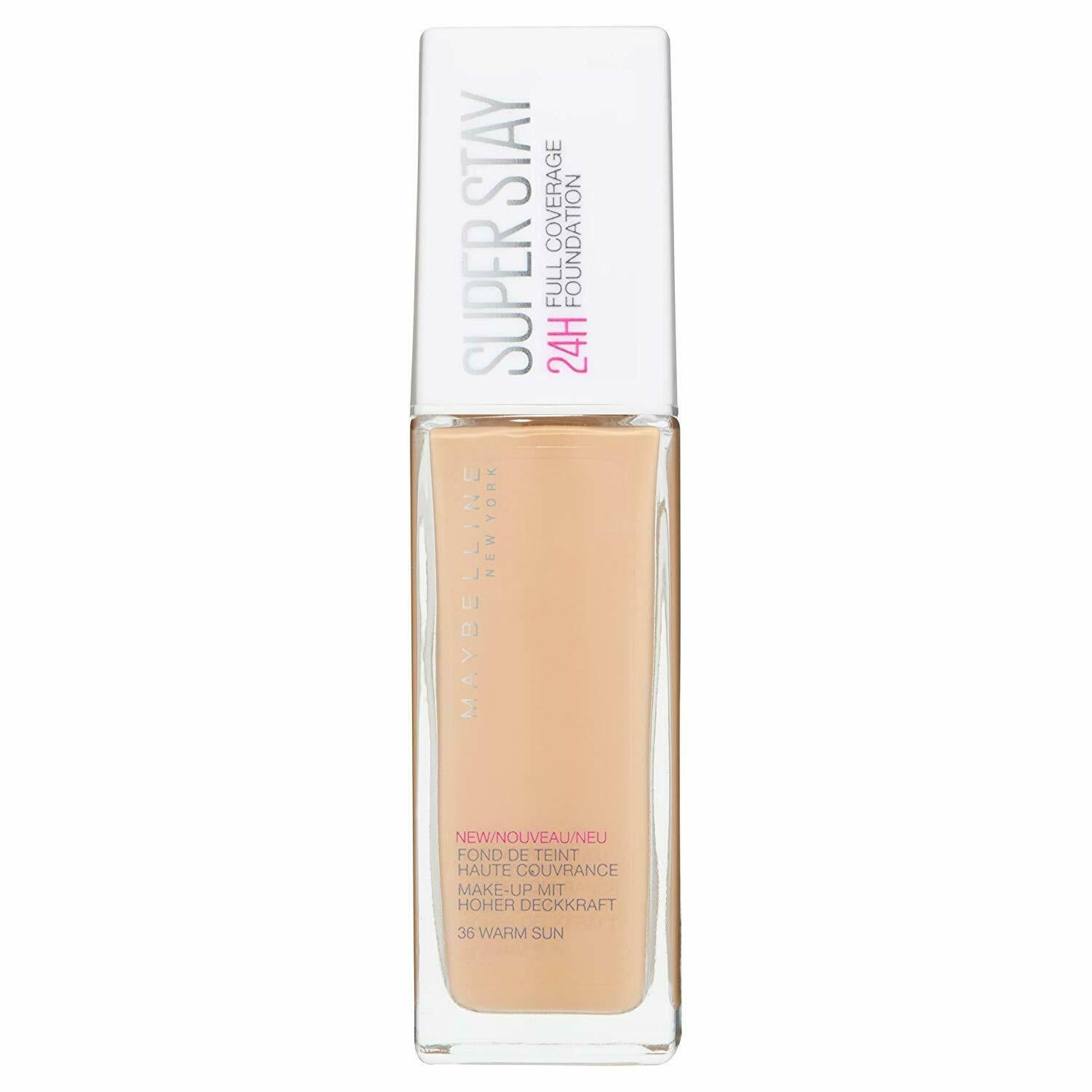 Maybelline Superstay 24H Full Coverage Foundation - 36 Warm Sun