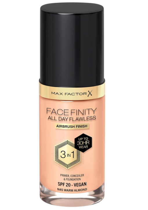 Max Factor Facefinity All Day Flawless Liquid Foundation - 045 Warm Almond